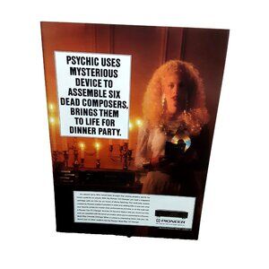 1991 Pioneer CD Changer Ad Psychic Dead Composers Vintage Print Ad